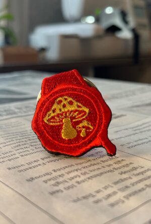 きのこの刺繍リング