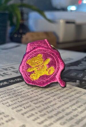 くまのぬいぐるみの刺繍リング