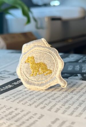 オコジョの刺繍リング