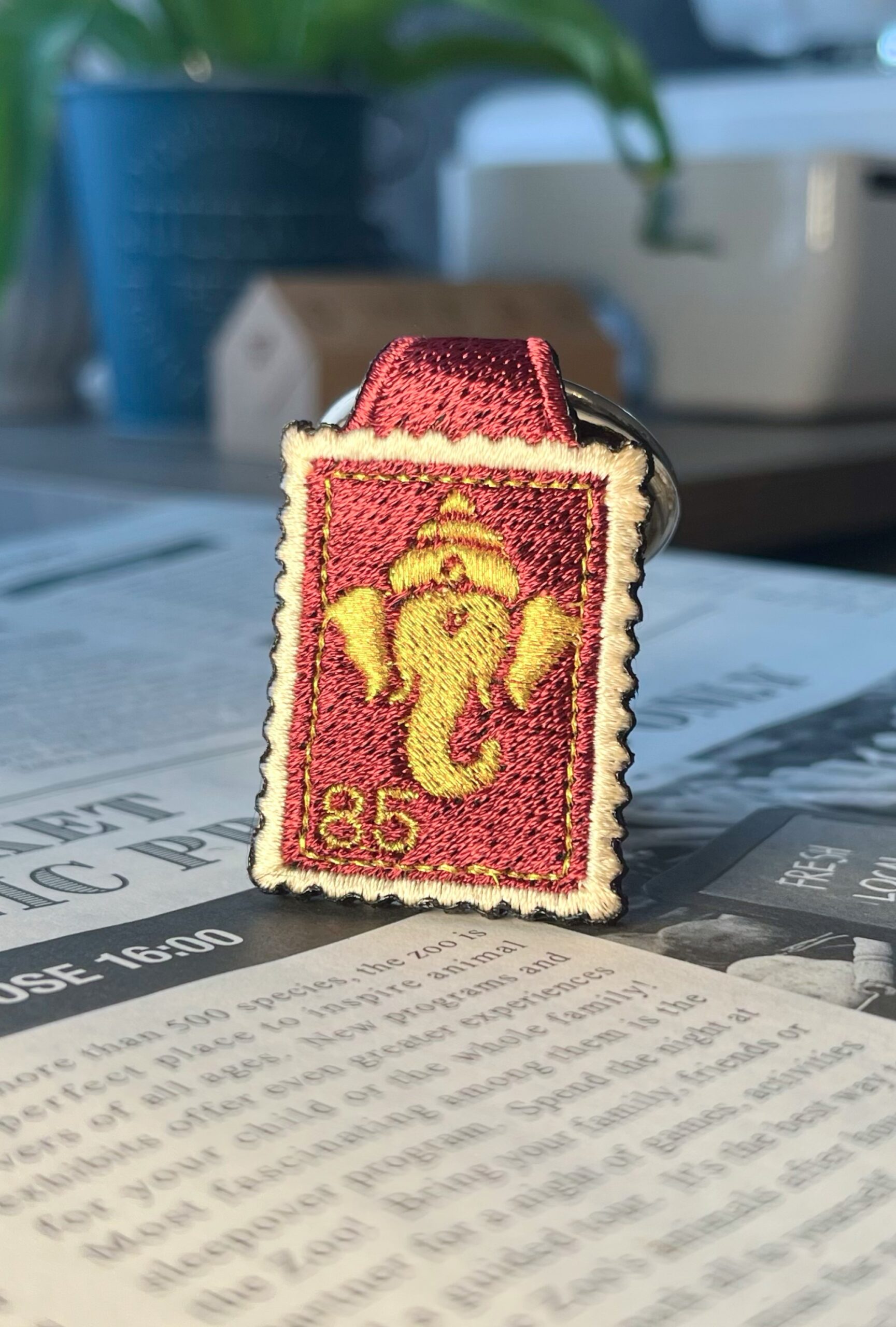 ガネーシャの刺繍リング - 画像 (2)