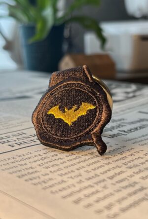 コウモリの刺繍リング