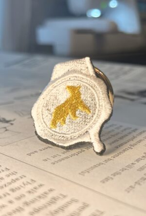 シロクマの刺繍リング