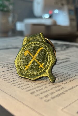 トレッキングポールの刺繍リング