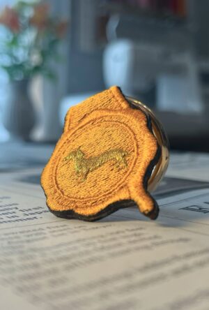 ダックスフンドの刺繍リング