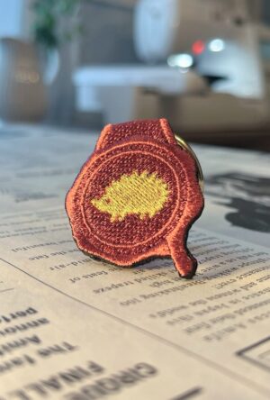 ハリネズミの刺繍リング