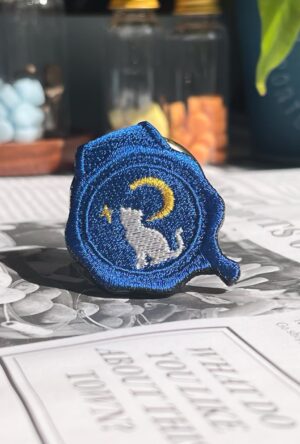 月を望む猫の封蝋リング