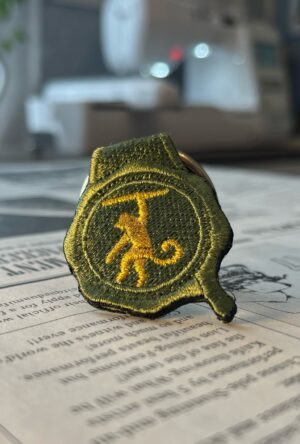 猿の刺繍リング