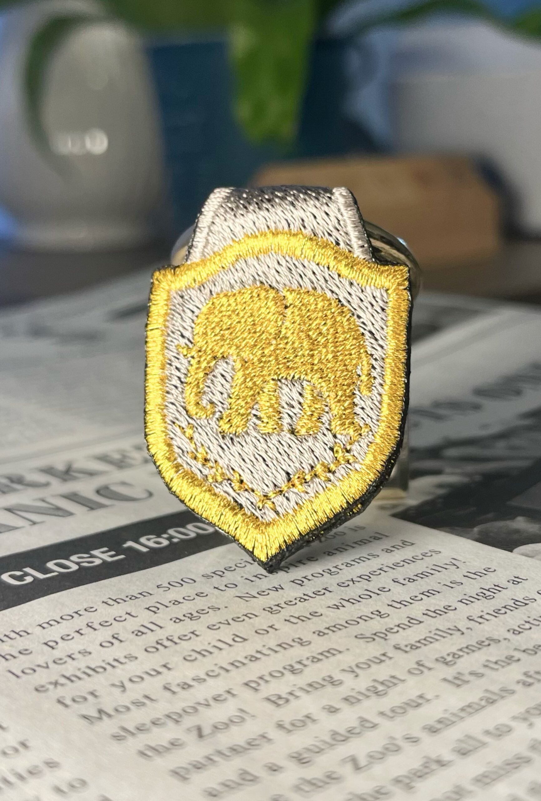 象の刺繍リング - 画像 (4)