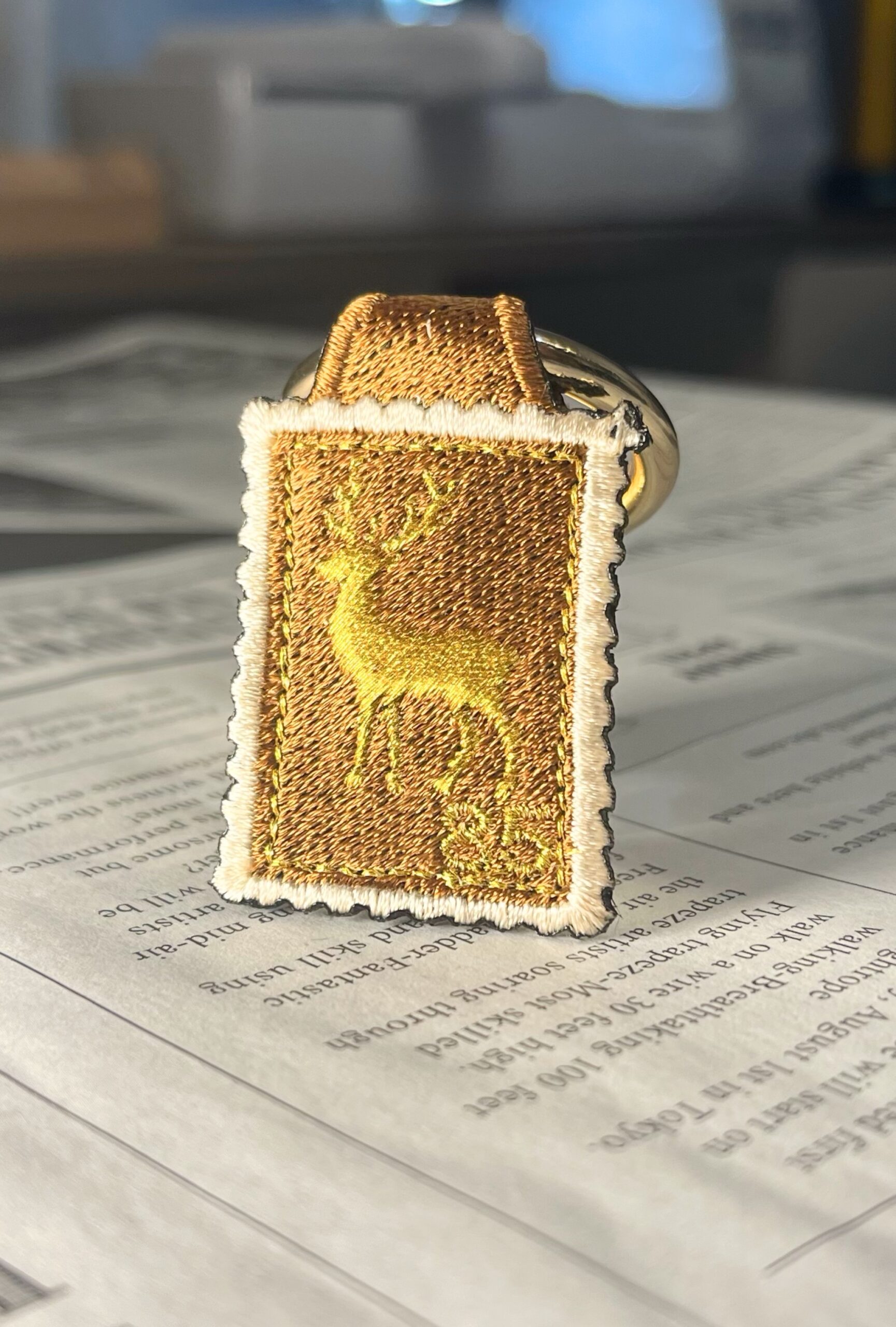 鹿の刺繍リング - 画像 (2)