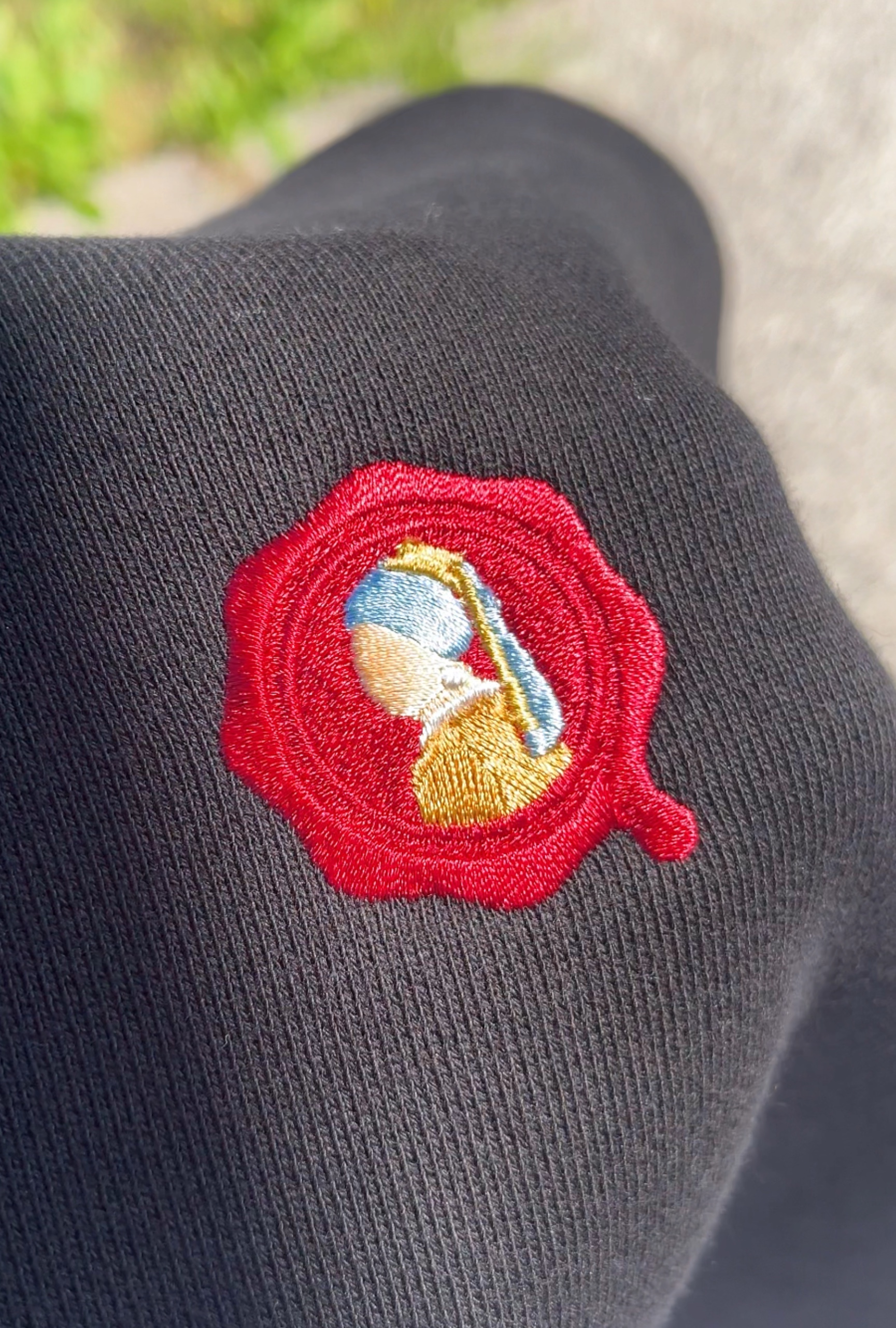 真珠の耳飾りの少女の刺繍封蝋スウェット - 画像 (3)