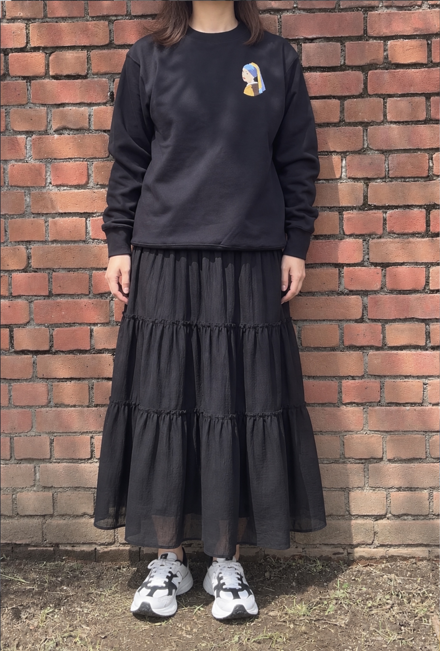 真珠の耳飾りの少女の刺繍スウェット - 画像 (3)